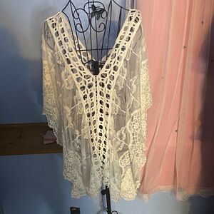 Elegant White Lace Women Top. ECU